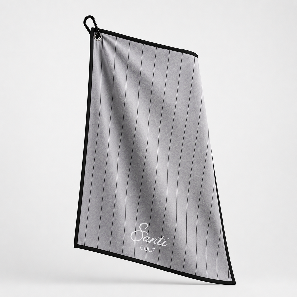 Santi Signature Towel Gray Pinstripe